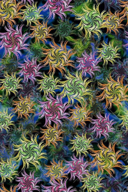 热带花卉印花华亿平台图片