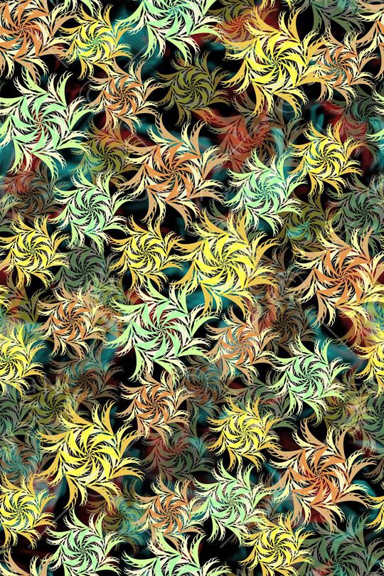 热带花卉印花华亿平台图片