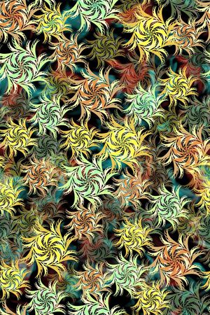 热带花卉印花华亿平台图片