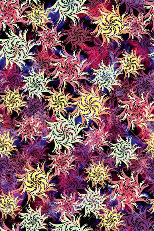 热带花卉印花华亿平台图片