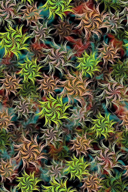 热带花卉印花华亿平台图片