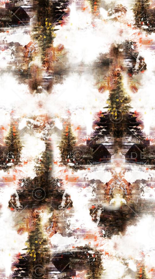 水彩抽象印花华亿平台图片