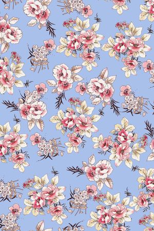 清爽底色花印花华亿平台图片