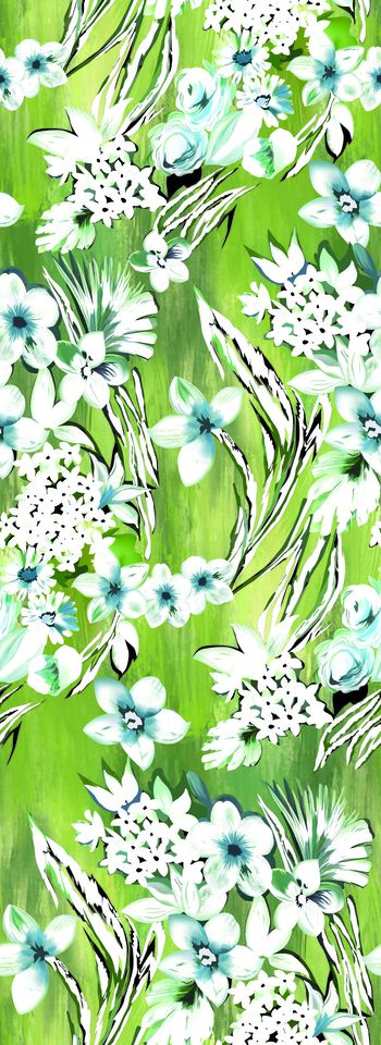 水墨花卉印花华亿平台图片