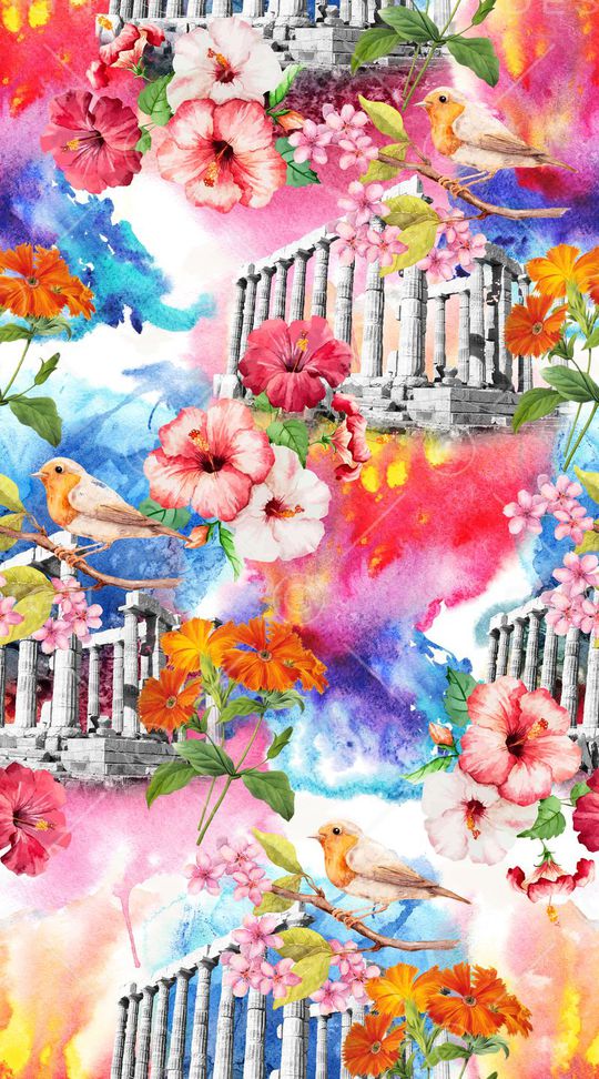 水墨印花华亿平台图片