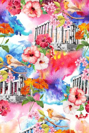 水墨印花华亿平台图片