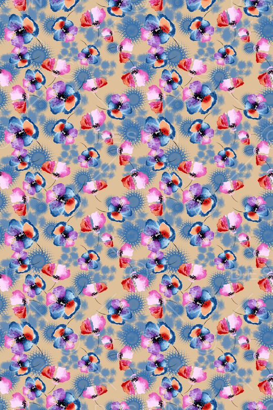 植物花卉印花华亿平台图片