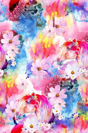 花卉印花华亿平台图片