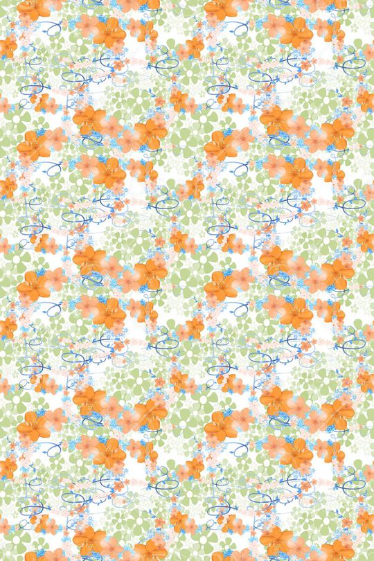 碎碎花卉印花华亿平台图片