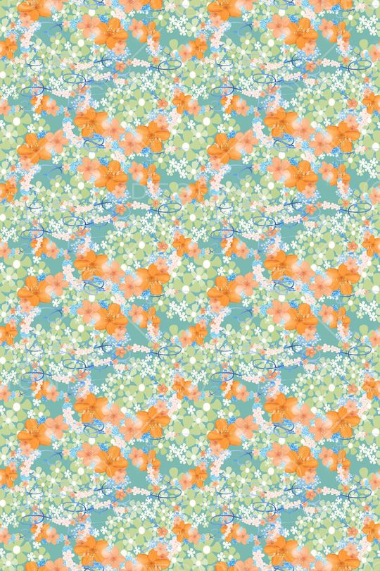 碎碎花卉印花华亿平台图片