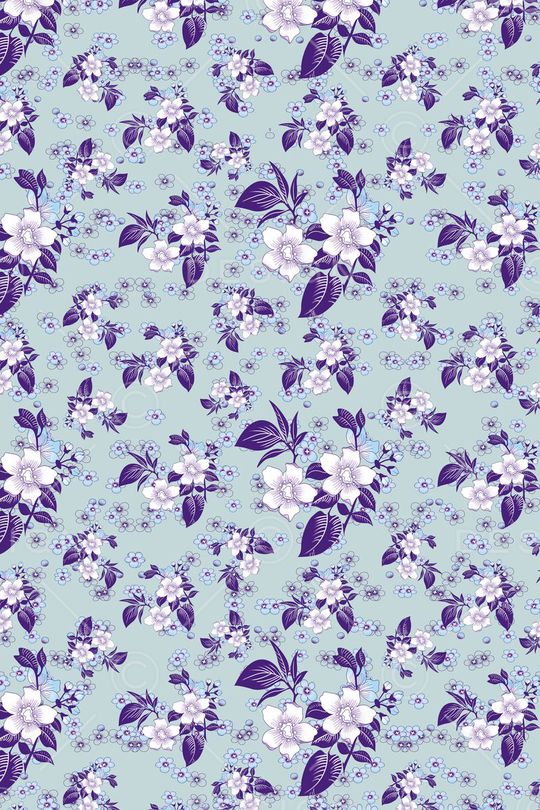 碎碎花卉印花华亿平台图片