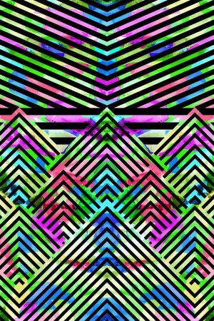 波浪条纹印花华亿平台图片