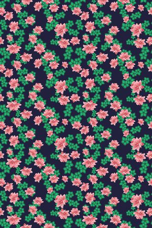 碎碎花卉印花华亿平台图片