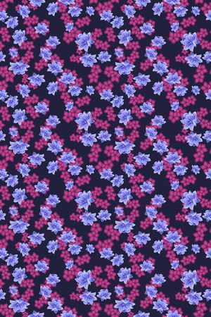 碎碎花卉印花华亿平台图片