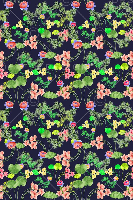 花卉印花华亿平台图片