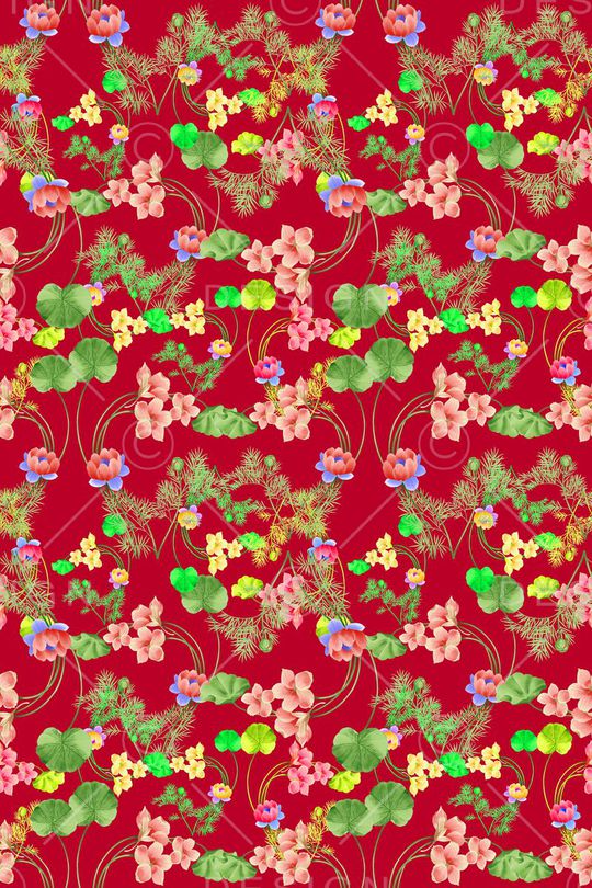 花卉印花华亿平台图片