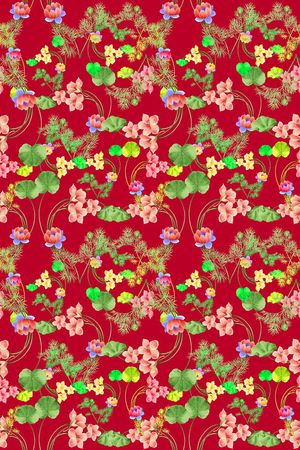 花卉印花华亿平台图片