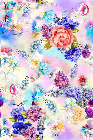 牡丹印花华亿平台图片