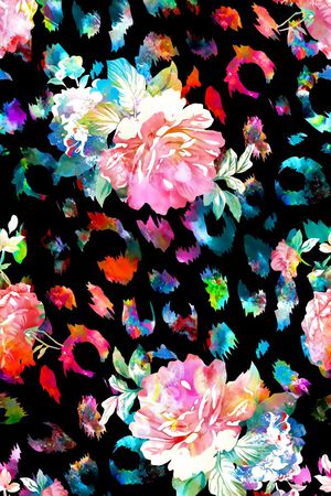 水彩底纹印花华亿平台图片