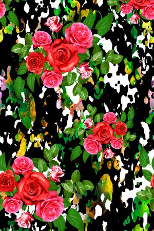 抽象几何清爽梦幻艺术平底立体手绘满版最新高清数码蕾丝民族中国风绣花珠宝肌理时尚潮

流大牌复古欧美风时尚小花印花华亿平台图片