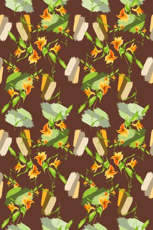 碎碎花卉印花华亿平台图片