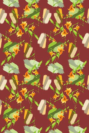 碎碎花卉印花华亿平台图片