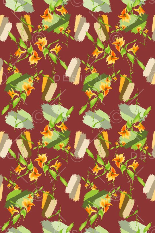 碎碎花卉印花华亿平台图片