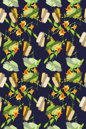 碎碎花卉印花华亿平台图片