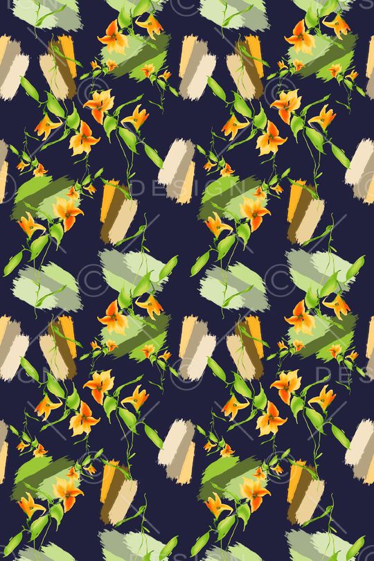 碎碎花卉印花华亿平台图片