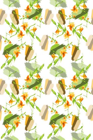 碎碎花卉印花华亿平台图片