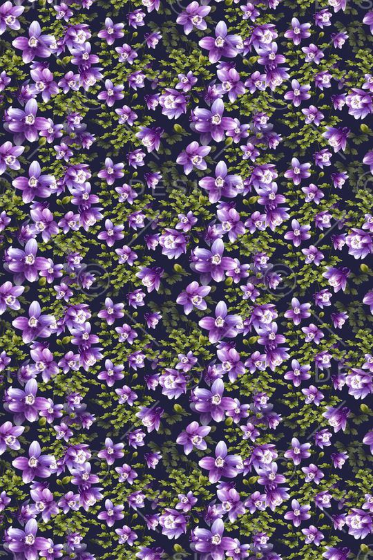 碎碎花卉印花华亿平台图片