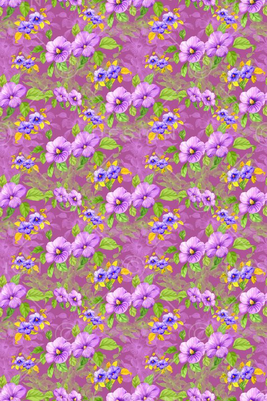 碎碎花卉印花华亿平台图片