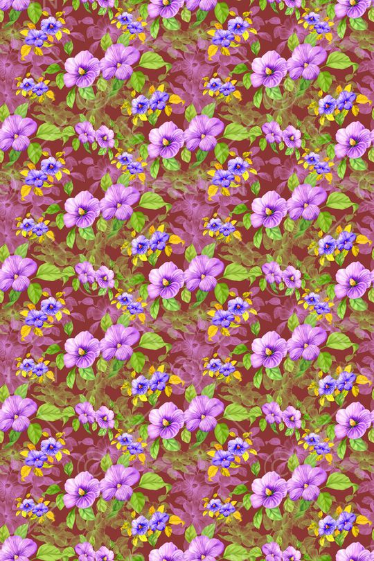 碎碎花卉印花华亿平台图片