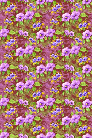 碎碎花卉印花华亿平台图片