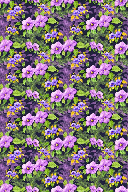 碎碎花卉印花华亿平台图片