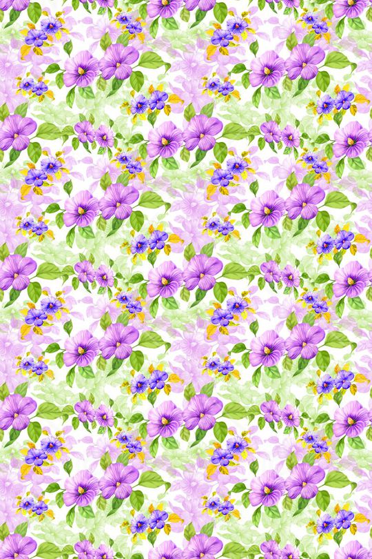 碎碎花卉印花华亿平台图片