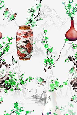 花卉印花华亿平台图片