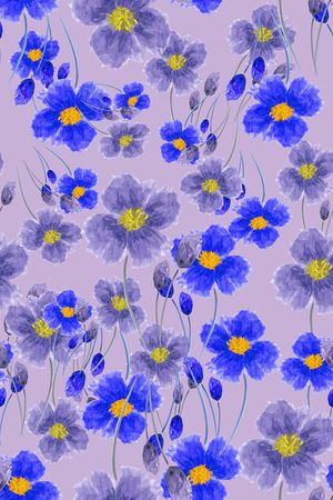 碎碎花卉印花华亿平台图片