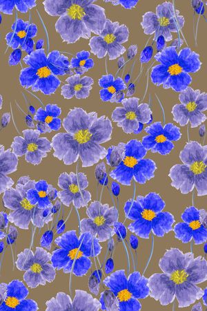 碎碎花卉印花华亿平台图片