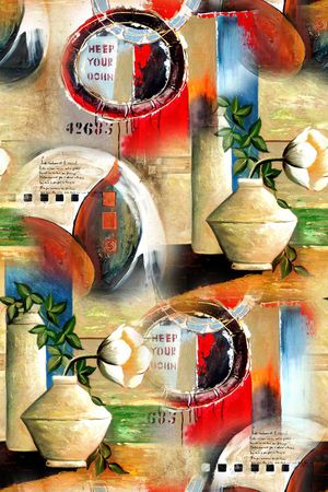 抽象印花华亿平台图片