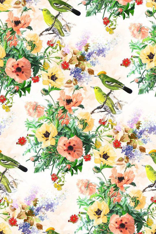 花卉印花华亿平台图片