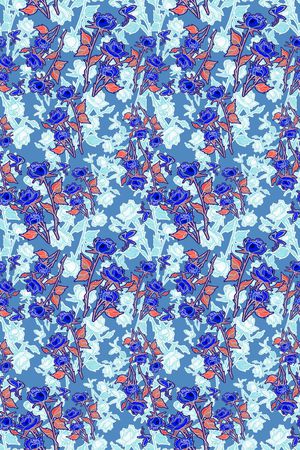 碎碎花卉印花华亿平台图片