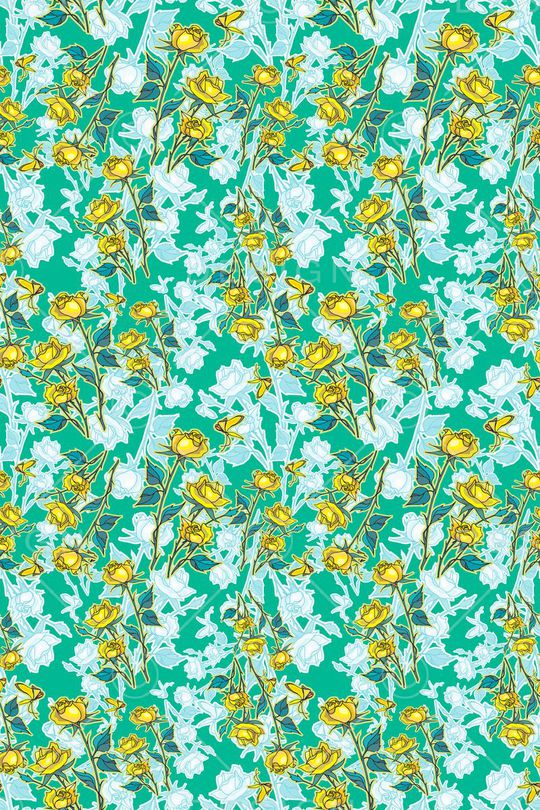 碎碎花卉印花华亿平台图片