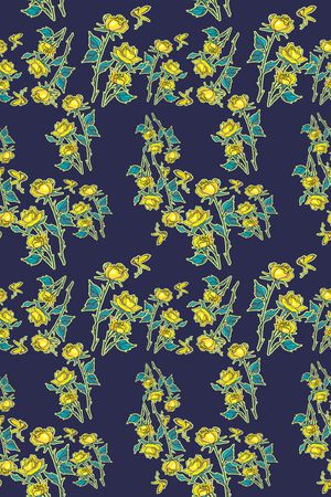 碎碎花卉印花华亿平台图片