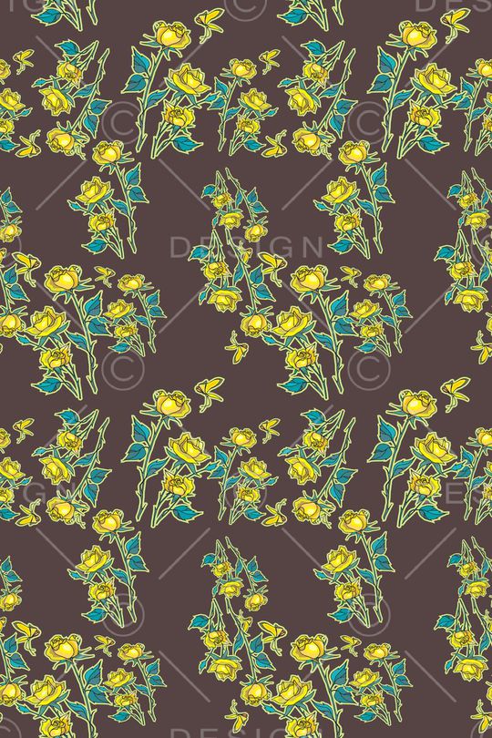 碎碎花卉印花华亿平台图片