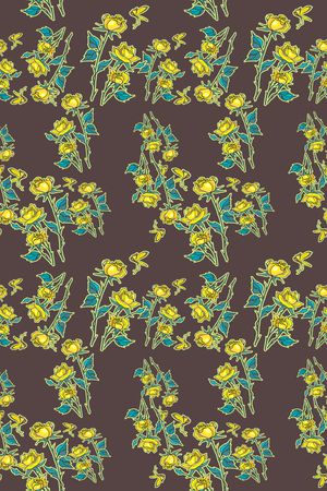 碎碎花卉印花华亿平台图片