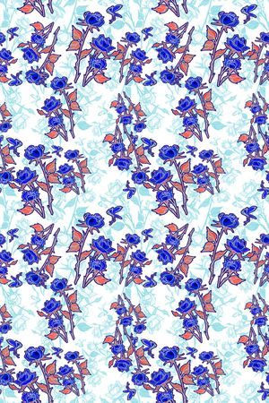 碎碎花卉印花华亿平台图片