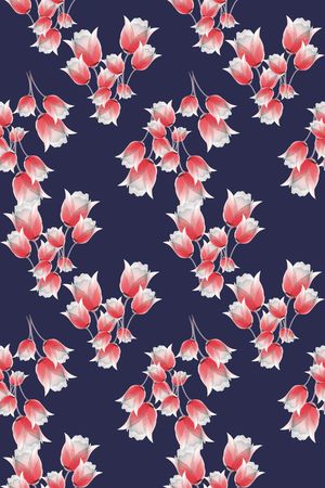 碎碎花卉印花华亿平台图片