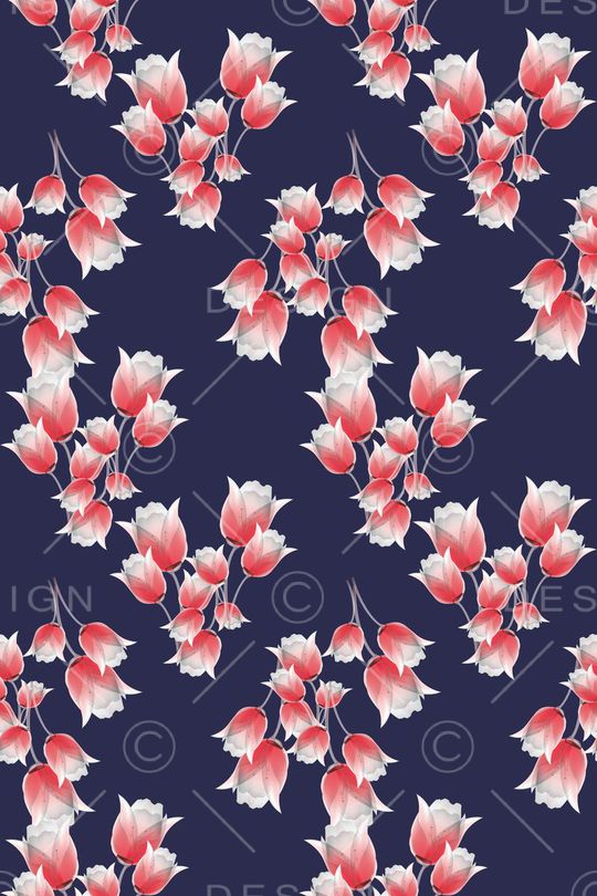 碎碎花卉印花华亿平台图片