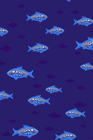 热带鱼印花华亿平台图片